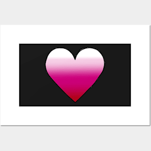 Cute Pink Heart Gradient Sticker Posters and Art